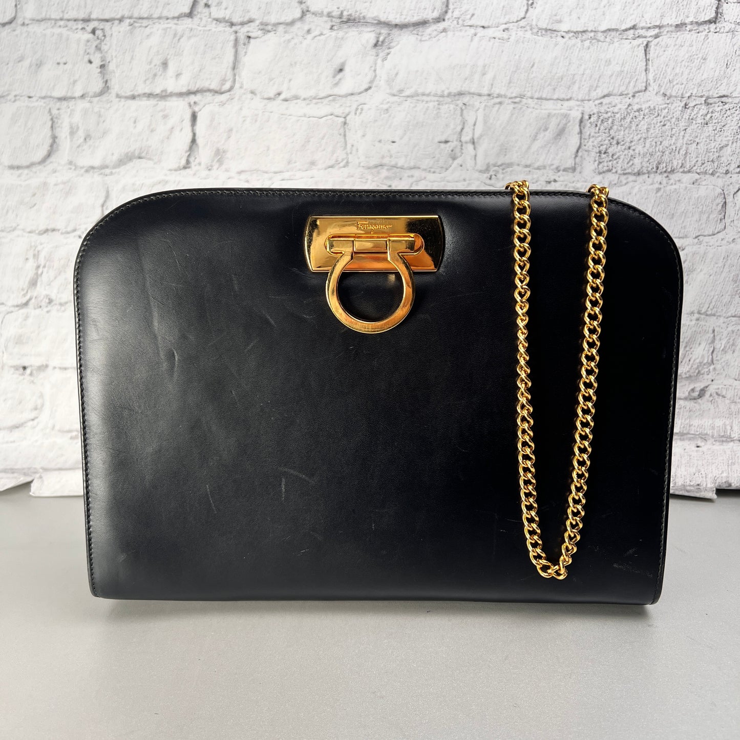 Ferragamo Black Shoulder Bags A-14419