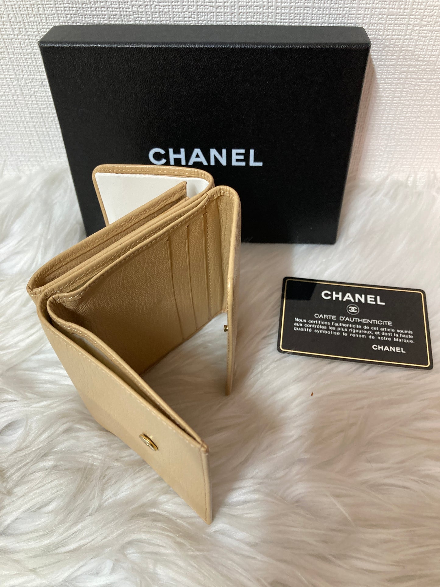 Chanel Beige Wallets A-14655