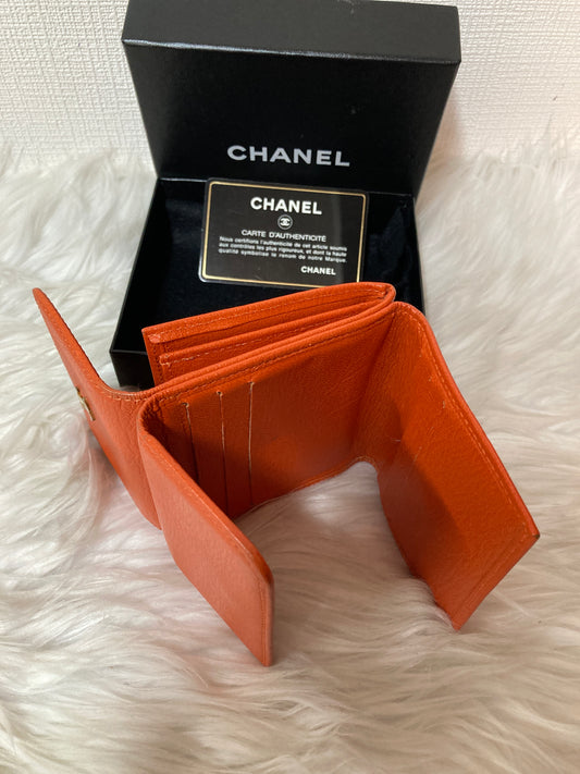 Chanel Orange Wallets A-14656