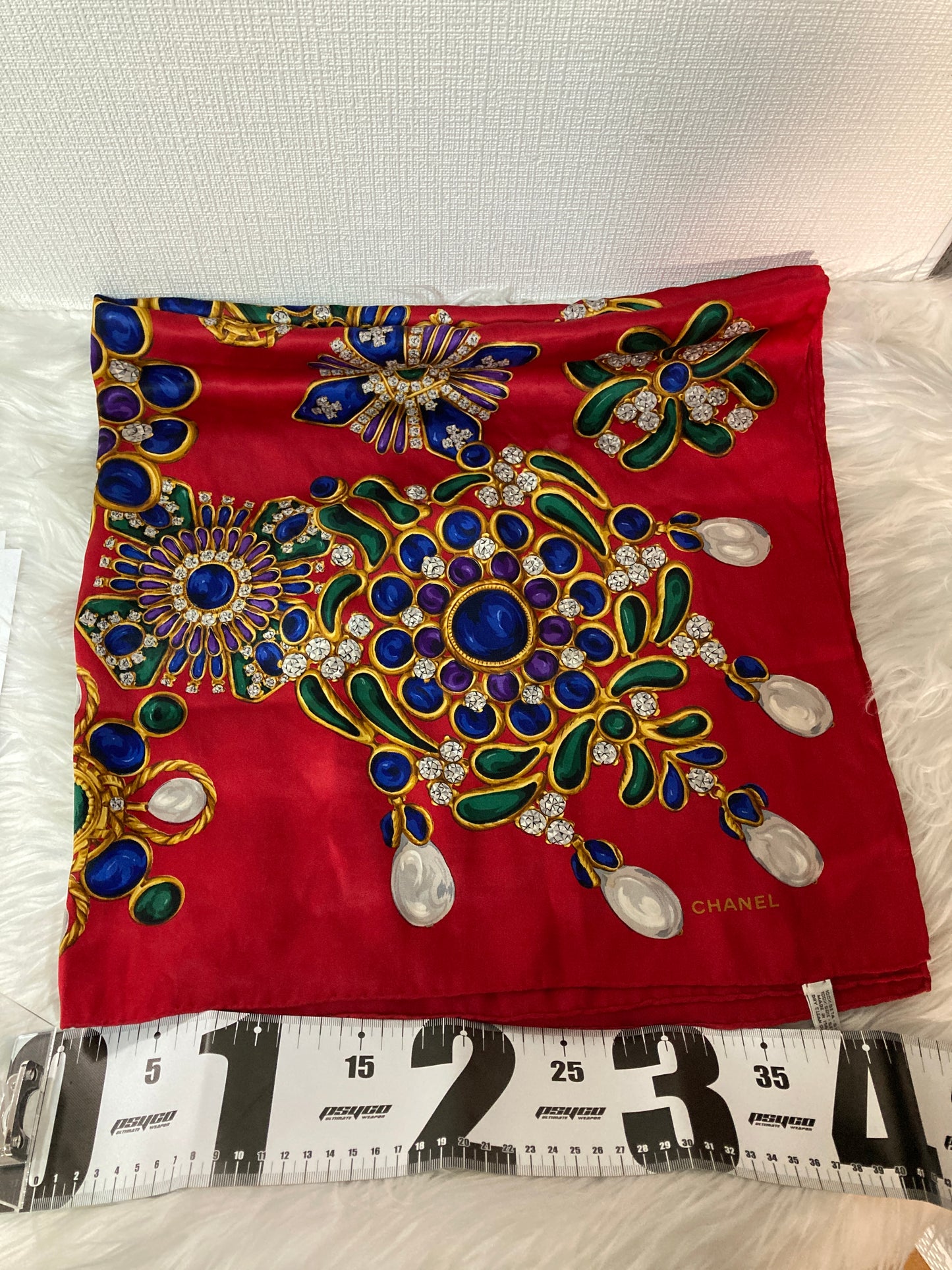 Chanel レッド系 Scarves A-15293