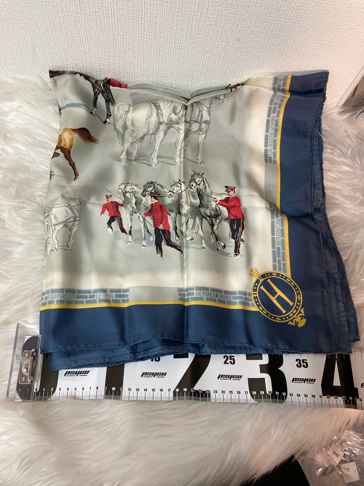 Hermes ブルー系 Scarves A-15328