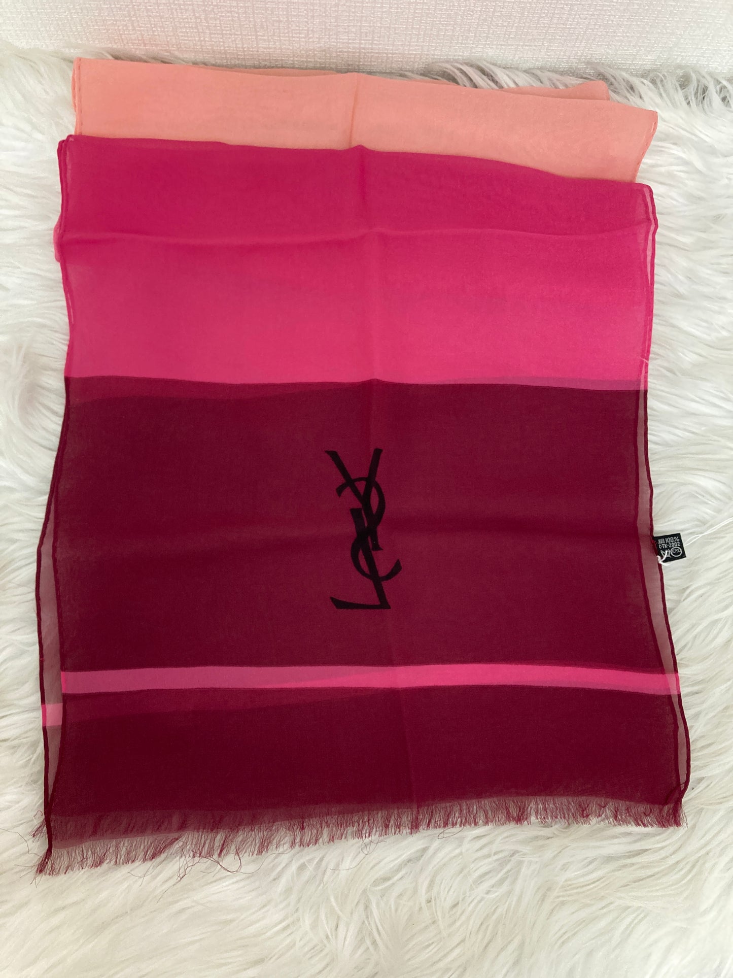 Saint Laurent Bordeaux Scarves A-15651