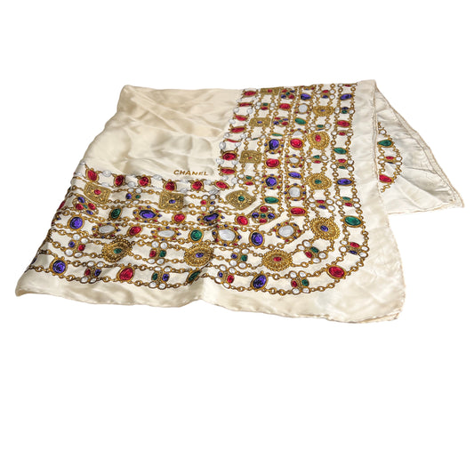 Chanel White Scarves A-15754