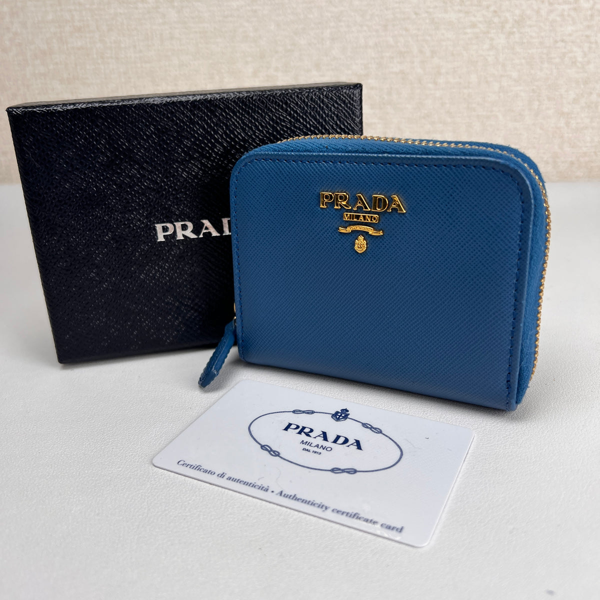Prada Navy Wallets A-16319