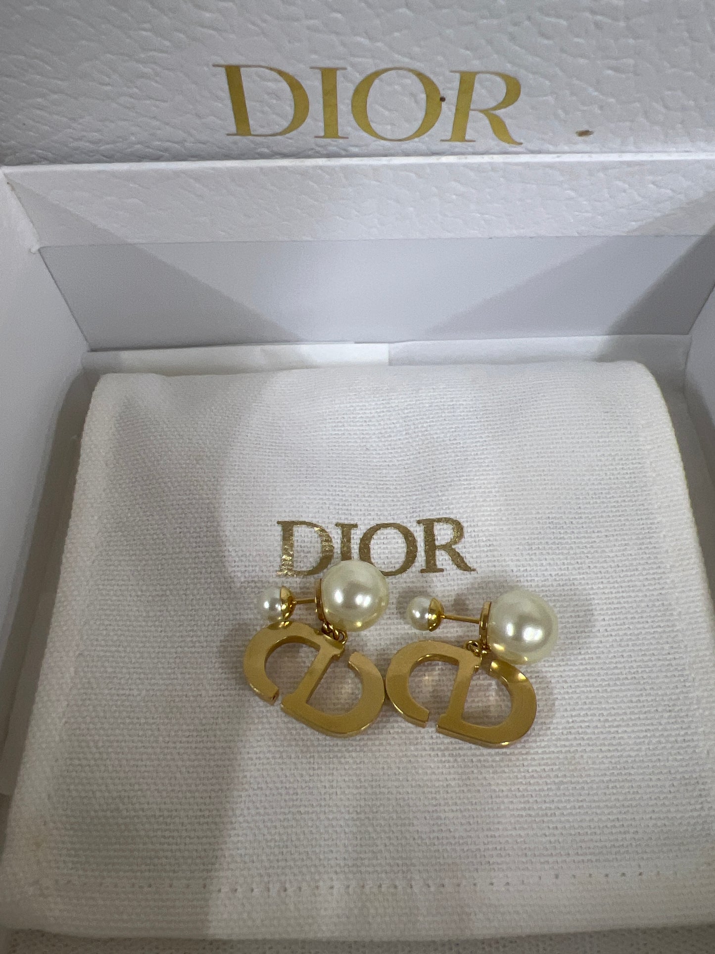 Dior Gold Earrings A-16496