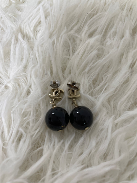 Chanel Black Earrings A-16503