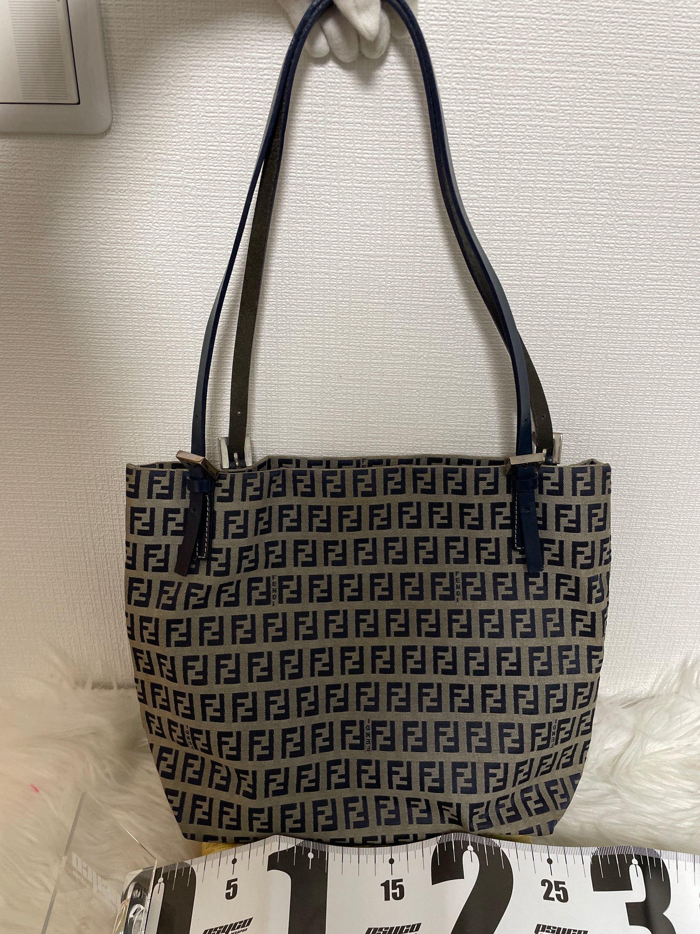 Fendi Navy Tote Bags A-16520