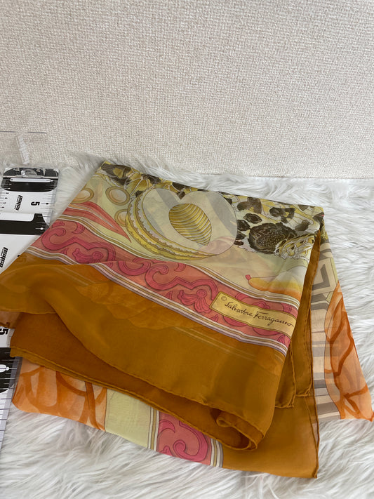 Ferragamo Yellow Scarves A-16704