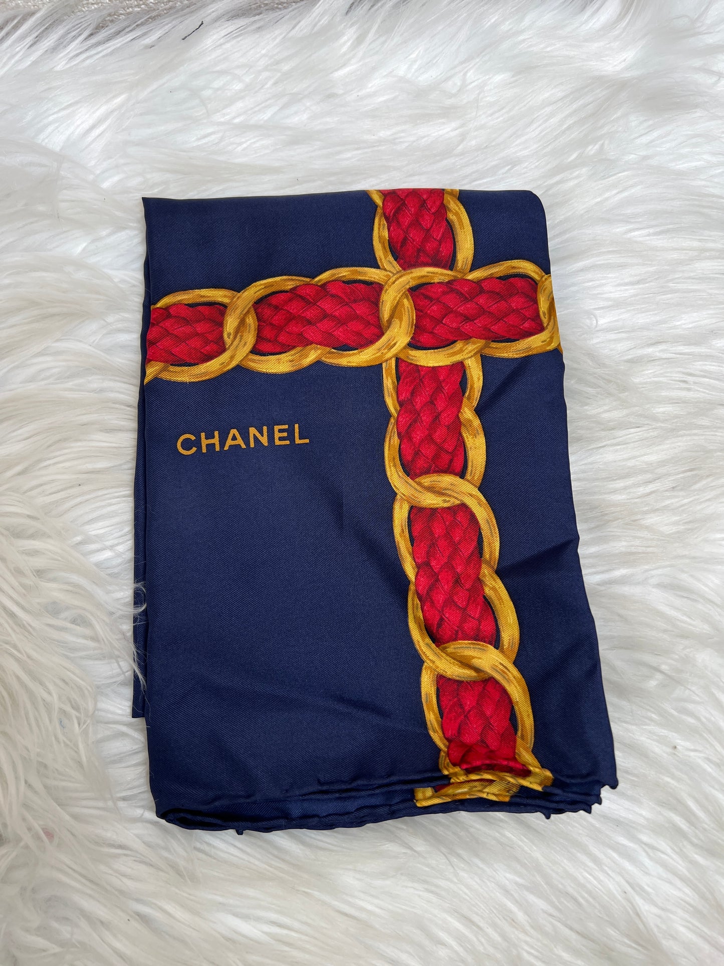 Chanel Navy Scarves A-17105