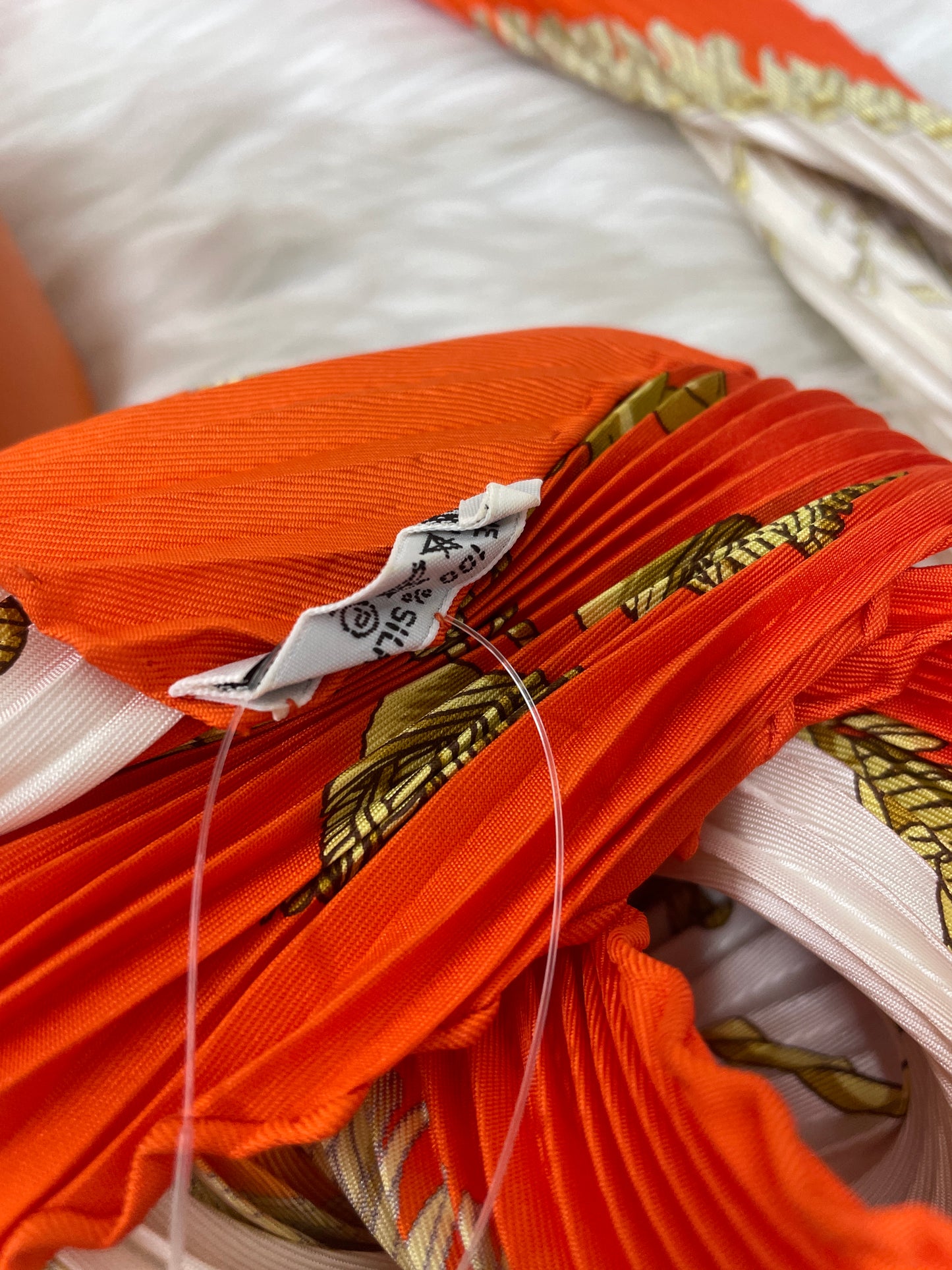 Hermes Orange Scarves A-17182