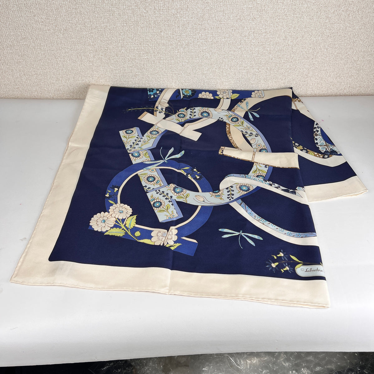 Ferragamo Navy Scarves A-17217
