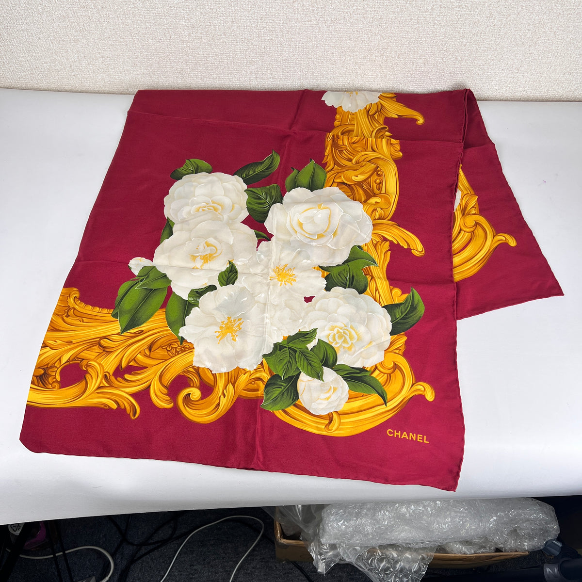 Chanel Bordeaux Scarves A-17347