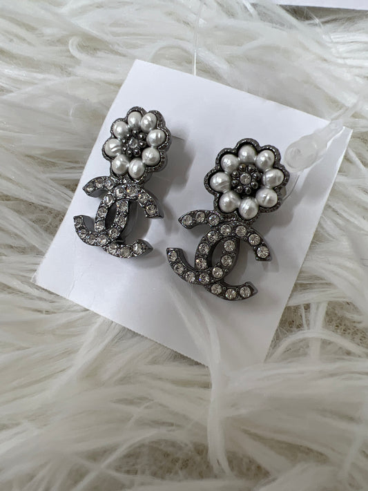 Chanel Silver Earrings A-17453