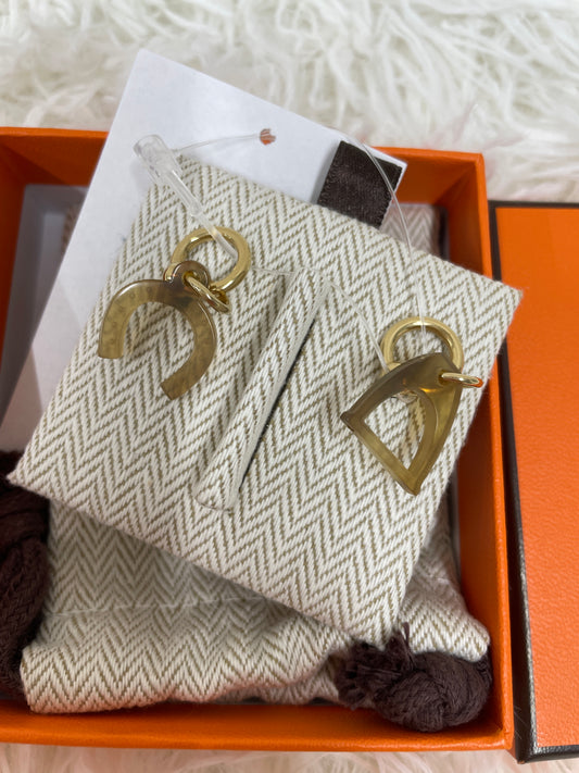 Hermes Gold Earrings A-17679