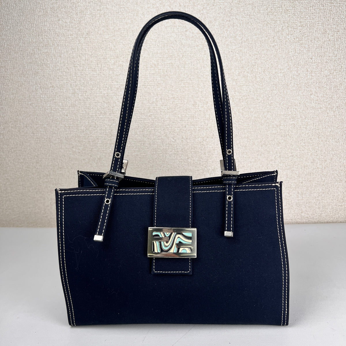 Fendi Navy Tote Bags A-17800