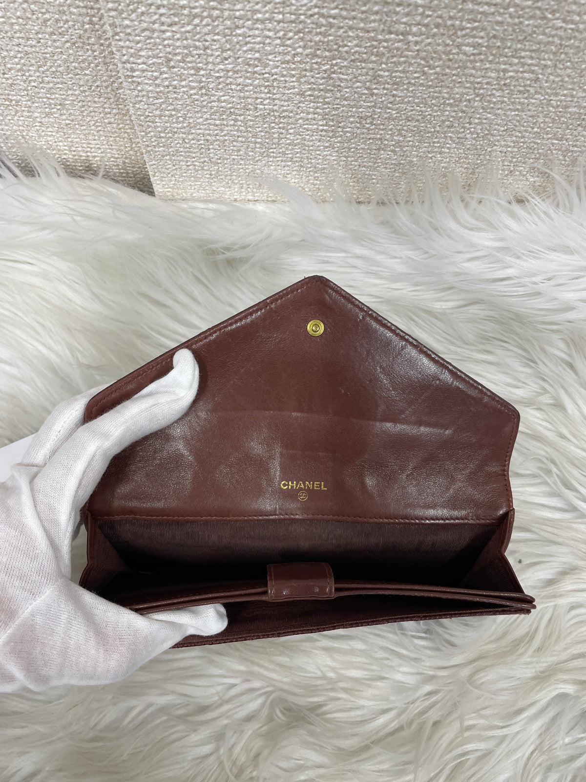 Chanel Bordeaux Wallets A-18043