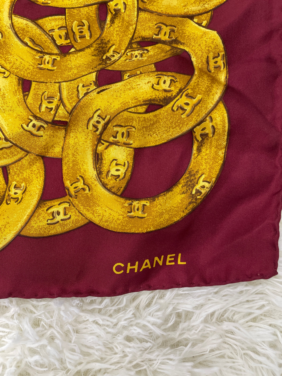 Chanel Bordeaux Scarves A-18063