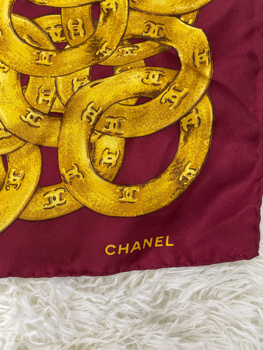 Chanel Bordeaux Scarves A-18063