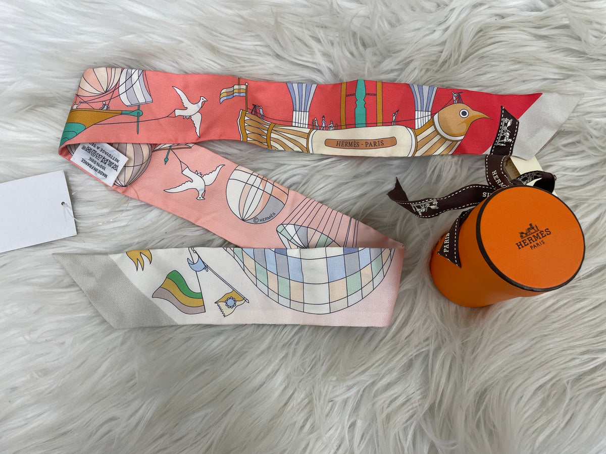 Hermes Pink Scarves A-18083