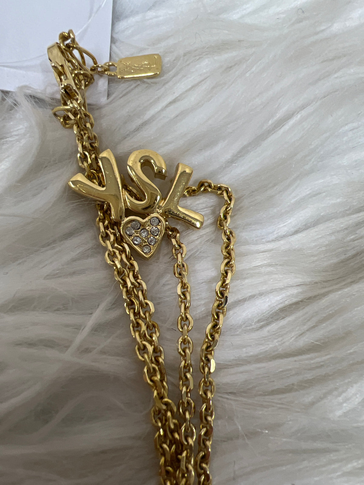 Saint Laurent Gold Necklaces A-18620