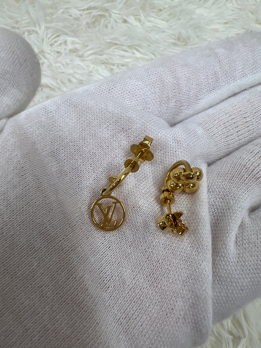 Louis Vuitton Gold Earrings A-18752