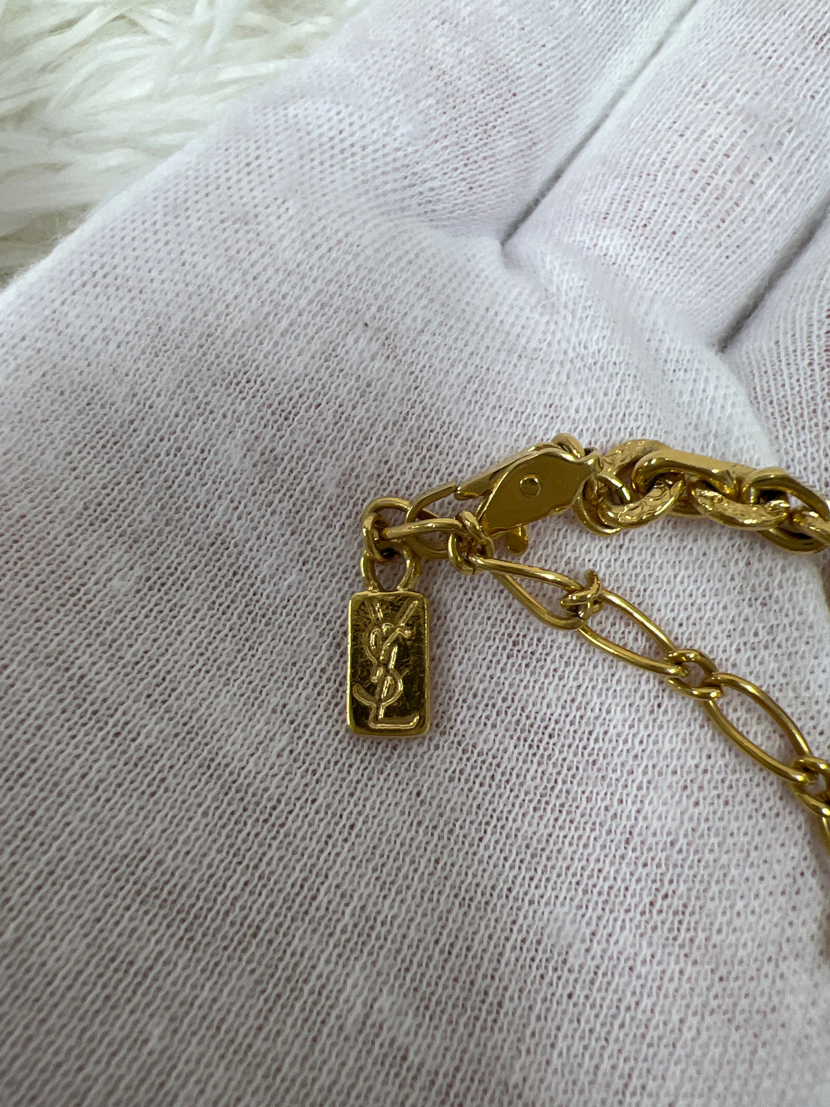 Saint Laurent Gold Necklaces A-18760