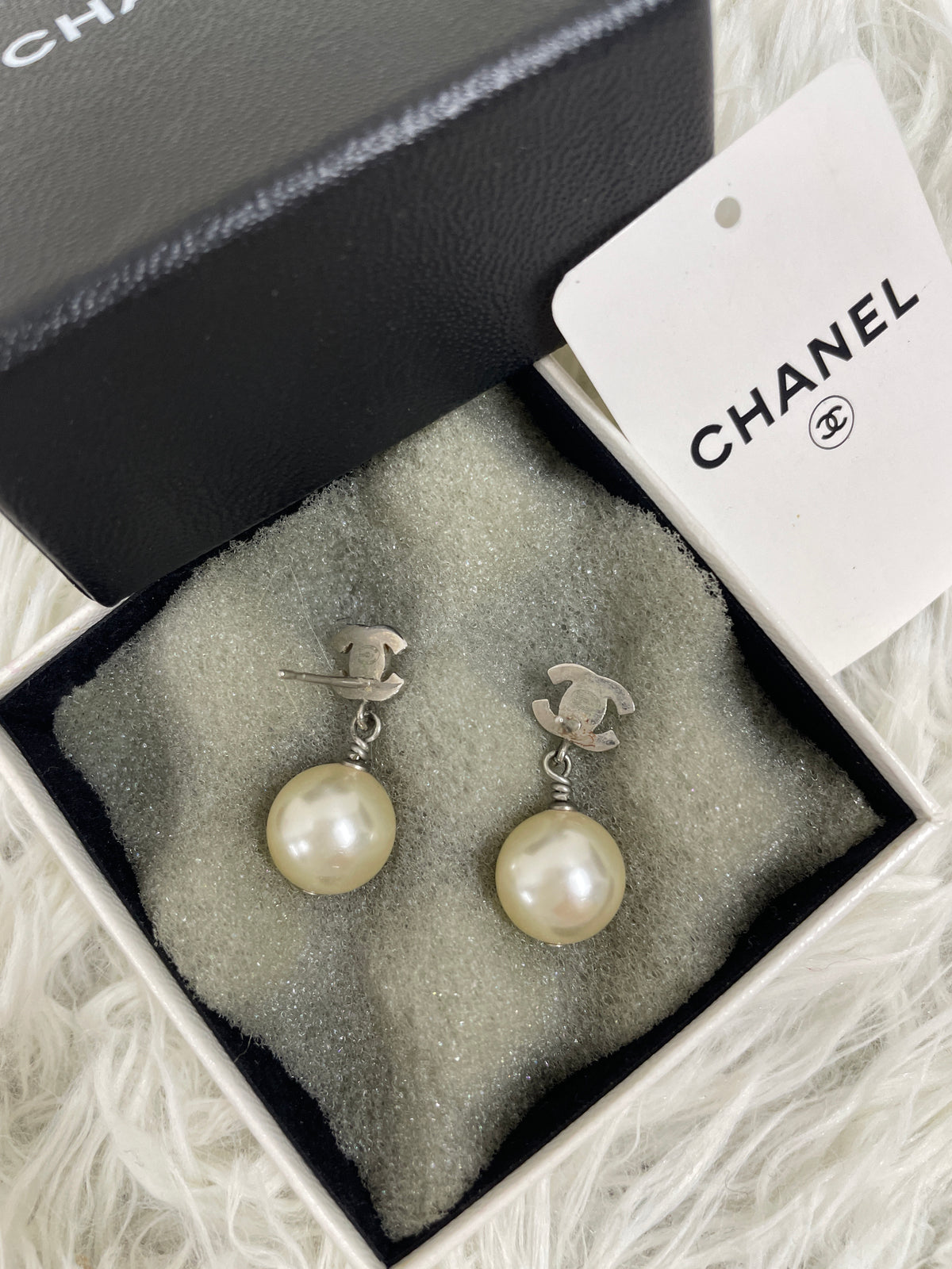 Chanel Silver Earrings A-19179