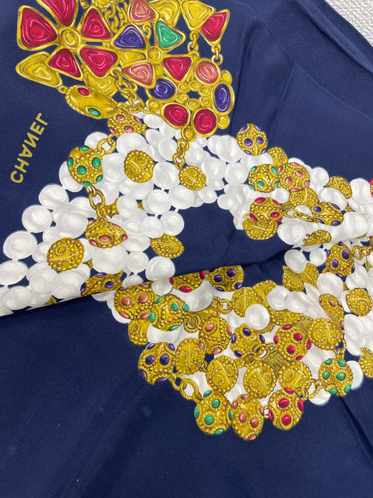 Chanel Navy Scarves A-19221