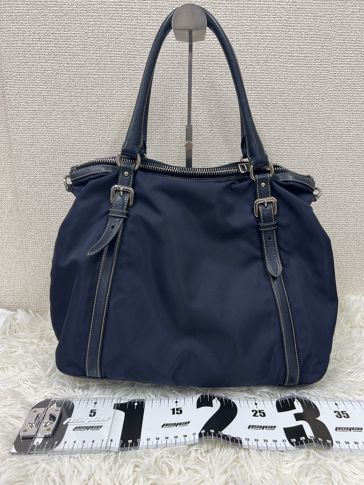 Prada Navy Handle Bags A-19547