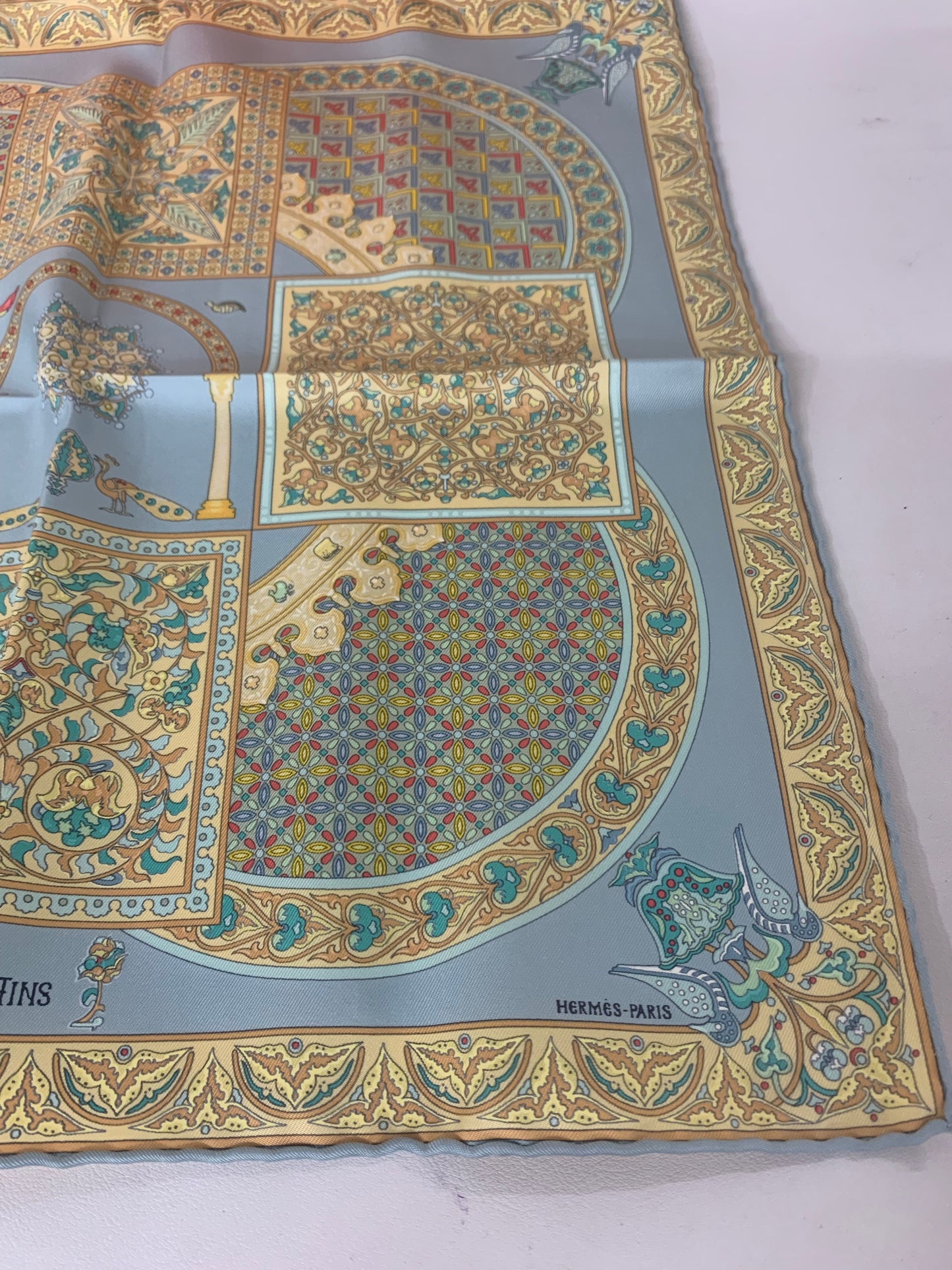 Hermes Blue Scarves A-17417