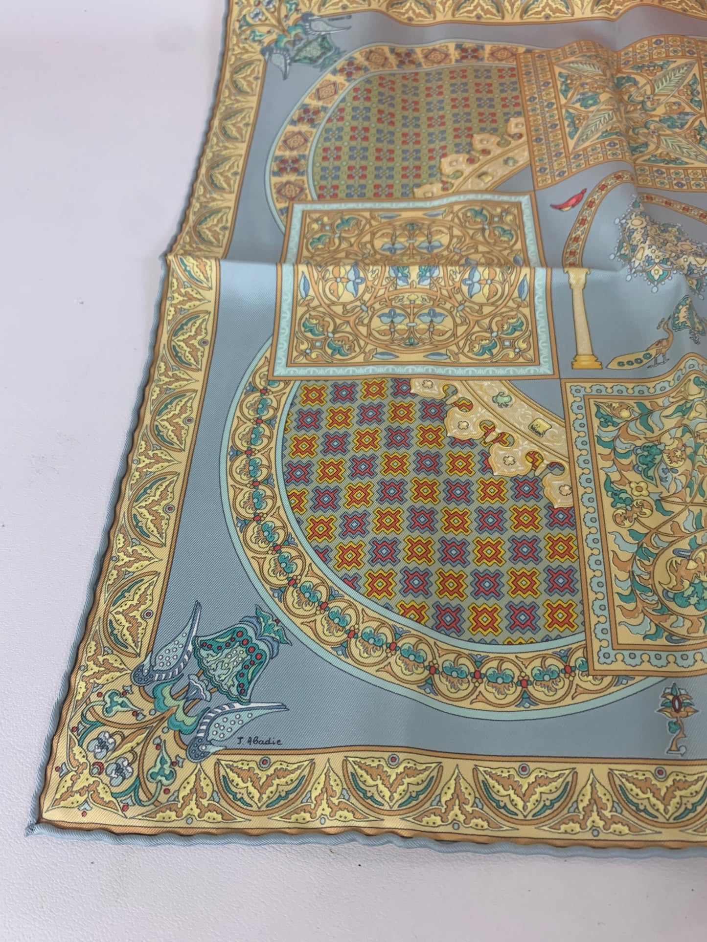 Hermes Blue Scarves A-17417