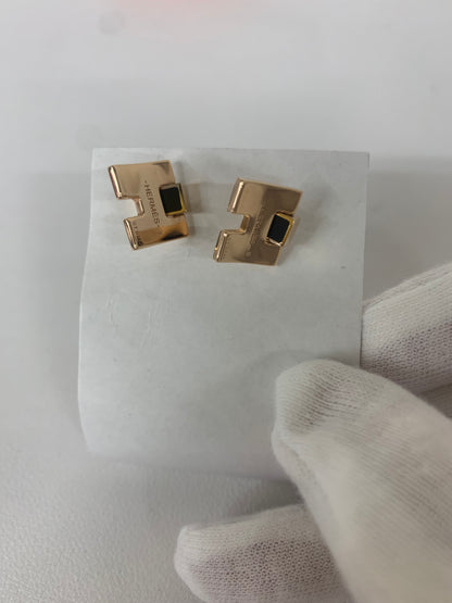 Hermes Gold Earrings A-17285
