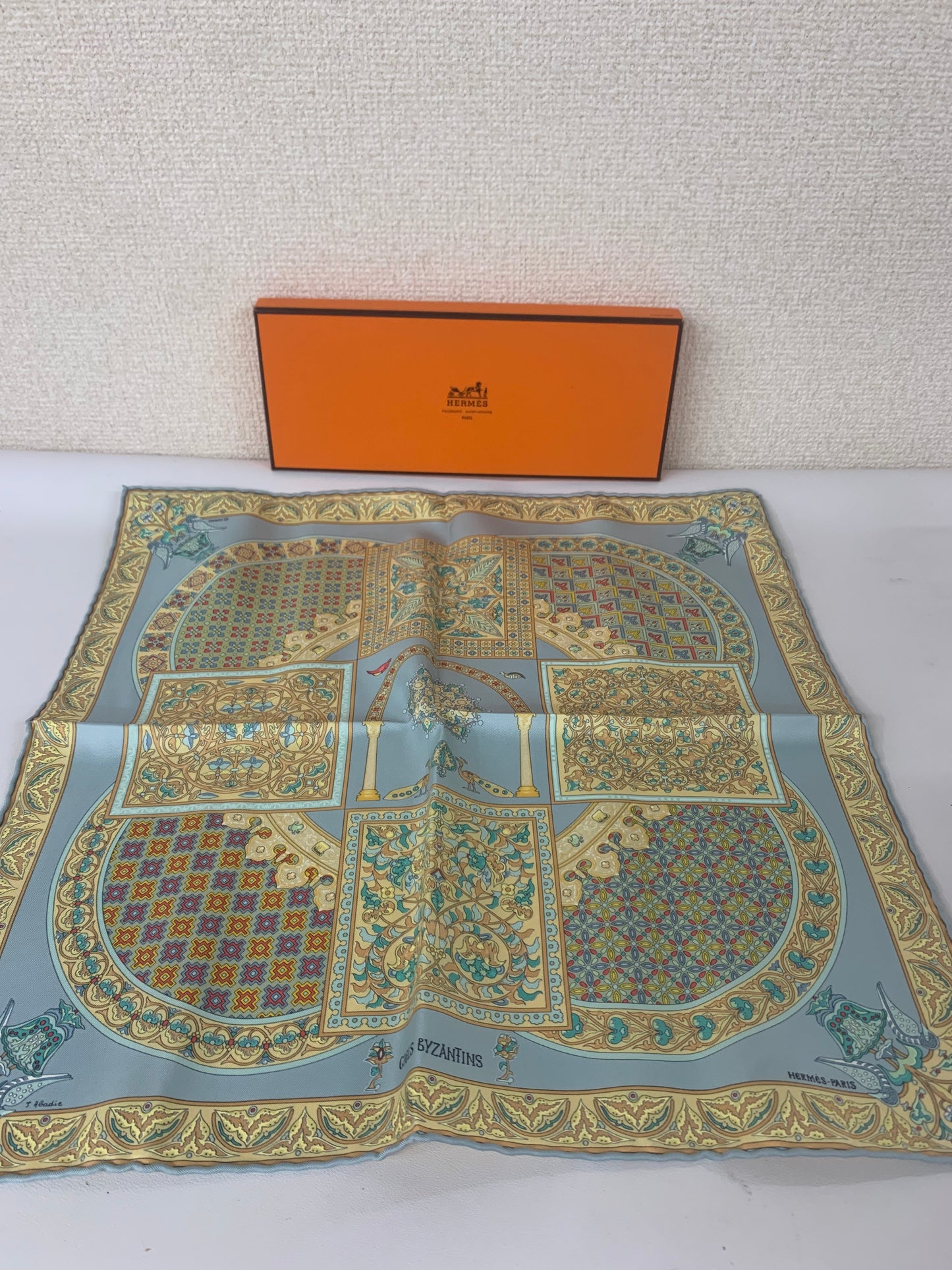 Hermes Blue Scarves A-17417