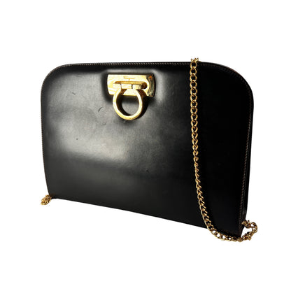 Ferragamo Black Handle Bags A-14443