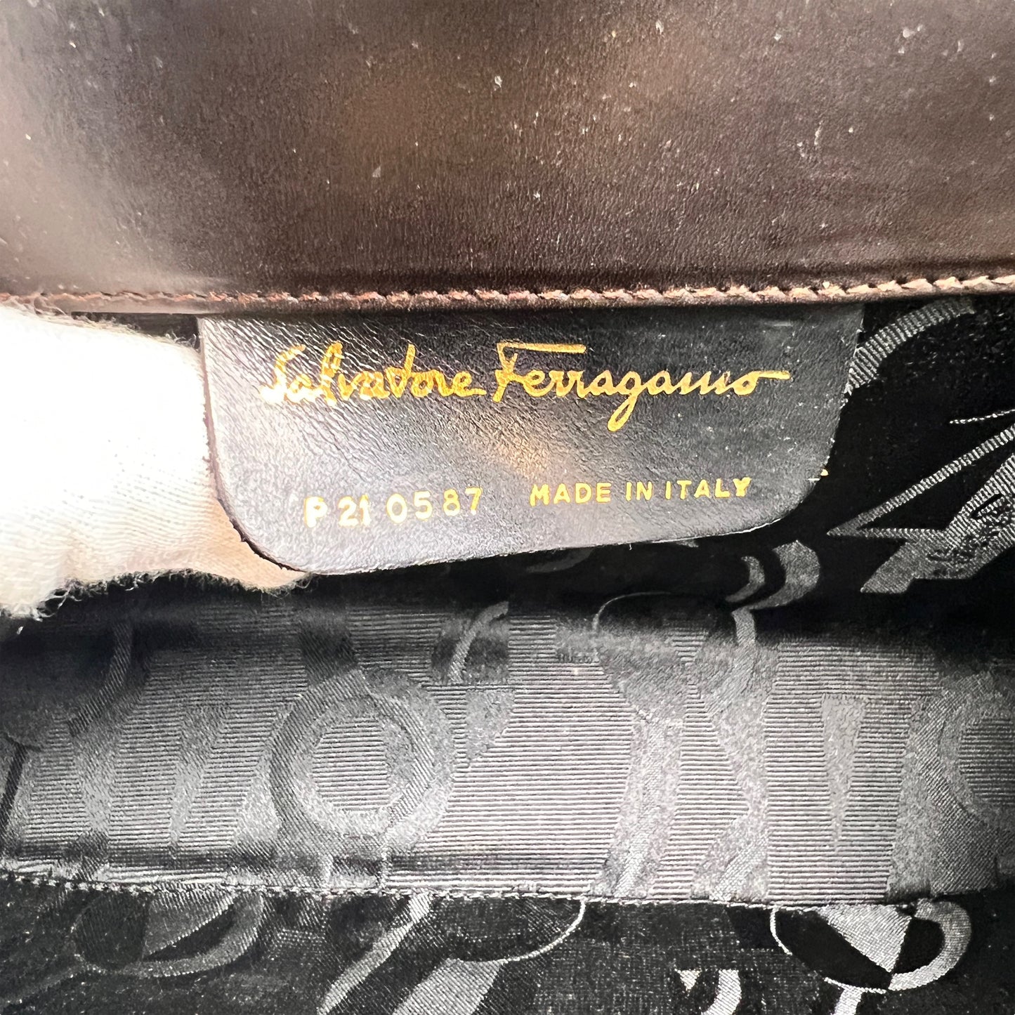 Ferragamo Black Handle Bags A-14443