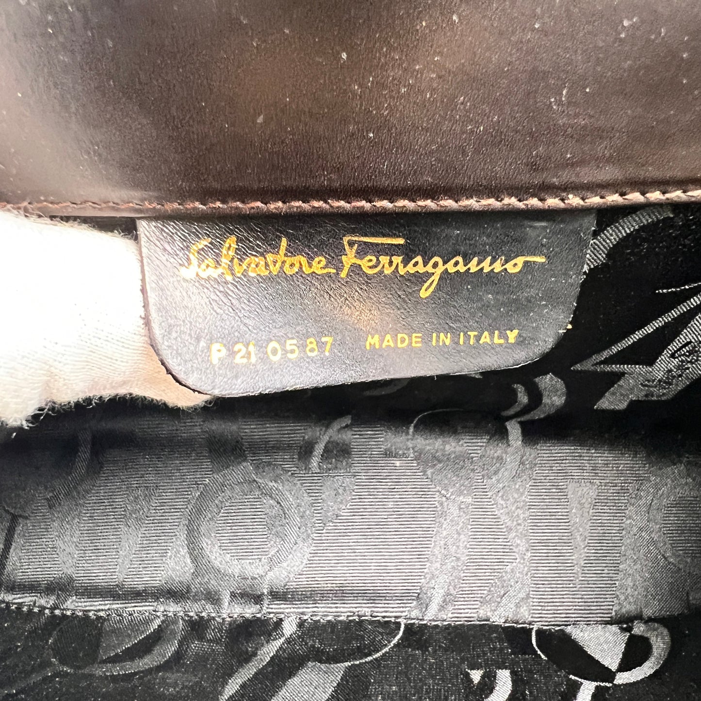 Ferragamo Black Handle Bags A-14443