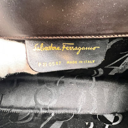 Ferragamo Black Handle Bags A-14443