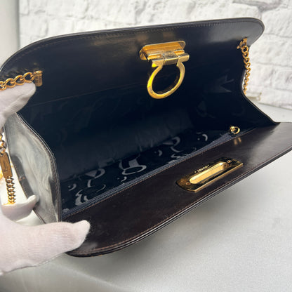 Ferragamo Black Handle Bags A-14443