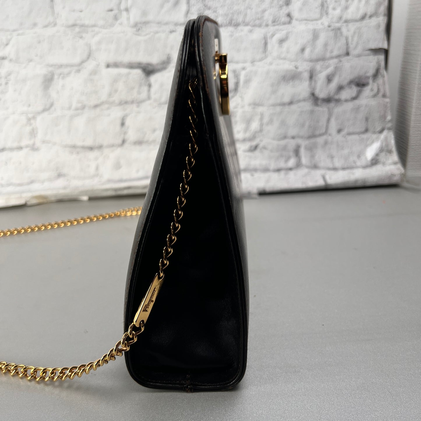 Ferragamo Black Handle Bags A-14443