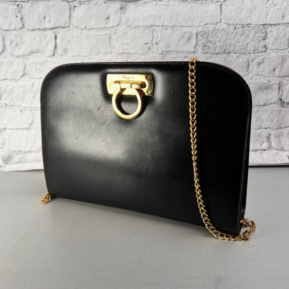 Ferragamo Black Handle Bags A-14443