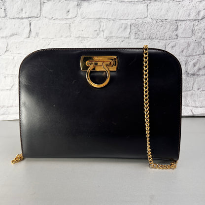 Ferragamo Black Handle Bags A-14443