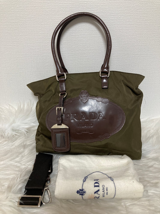 Prada Green Handle Bags A-14444