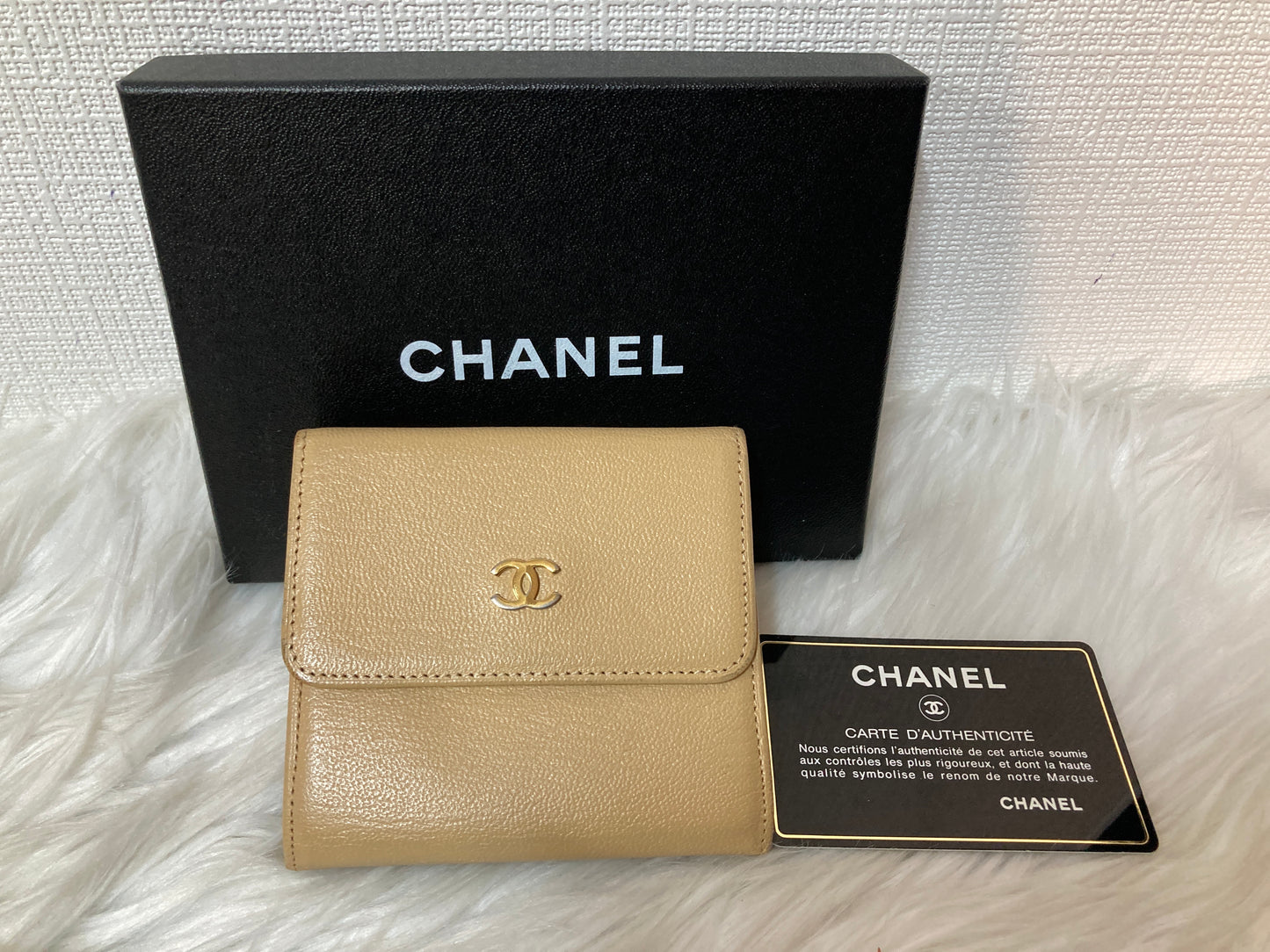 Chanel Beige Wallets A-14655