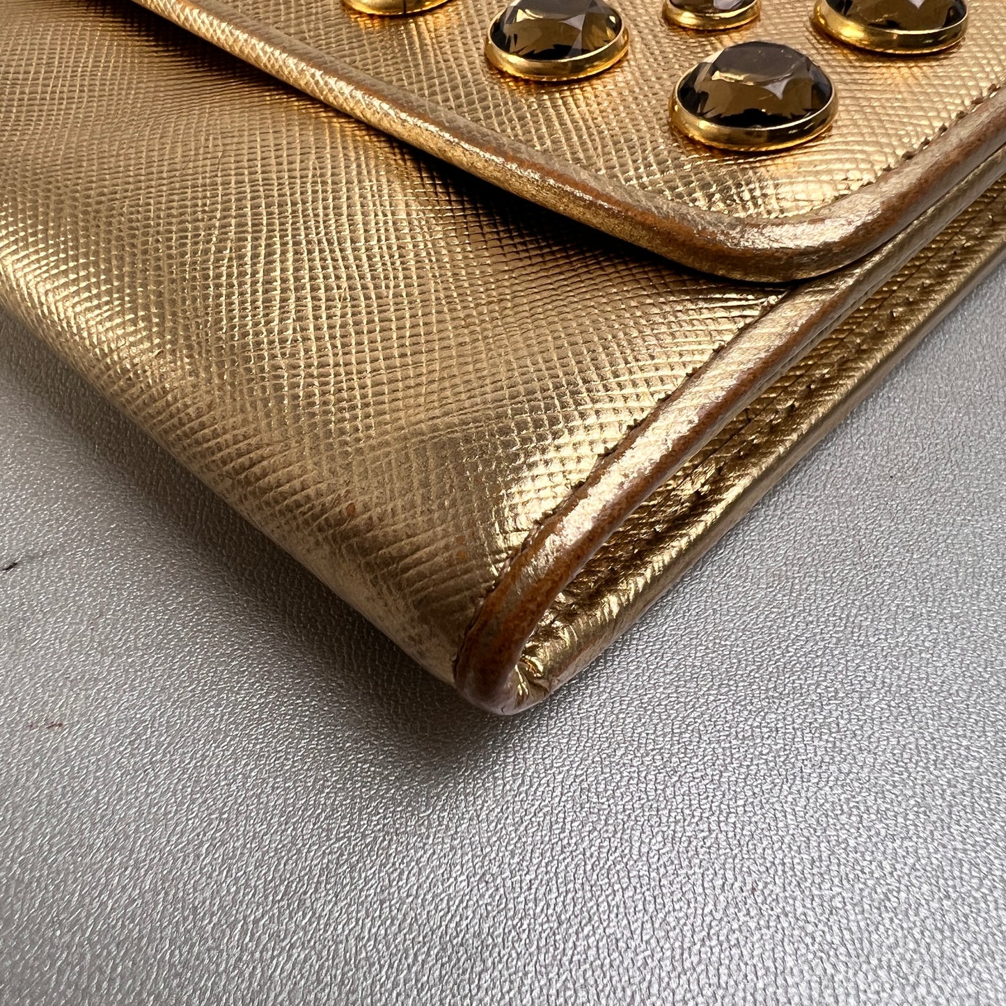 Prada Gold Wallets A-15005