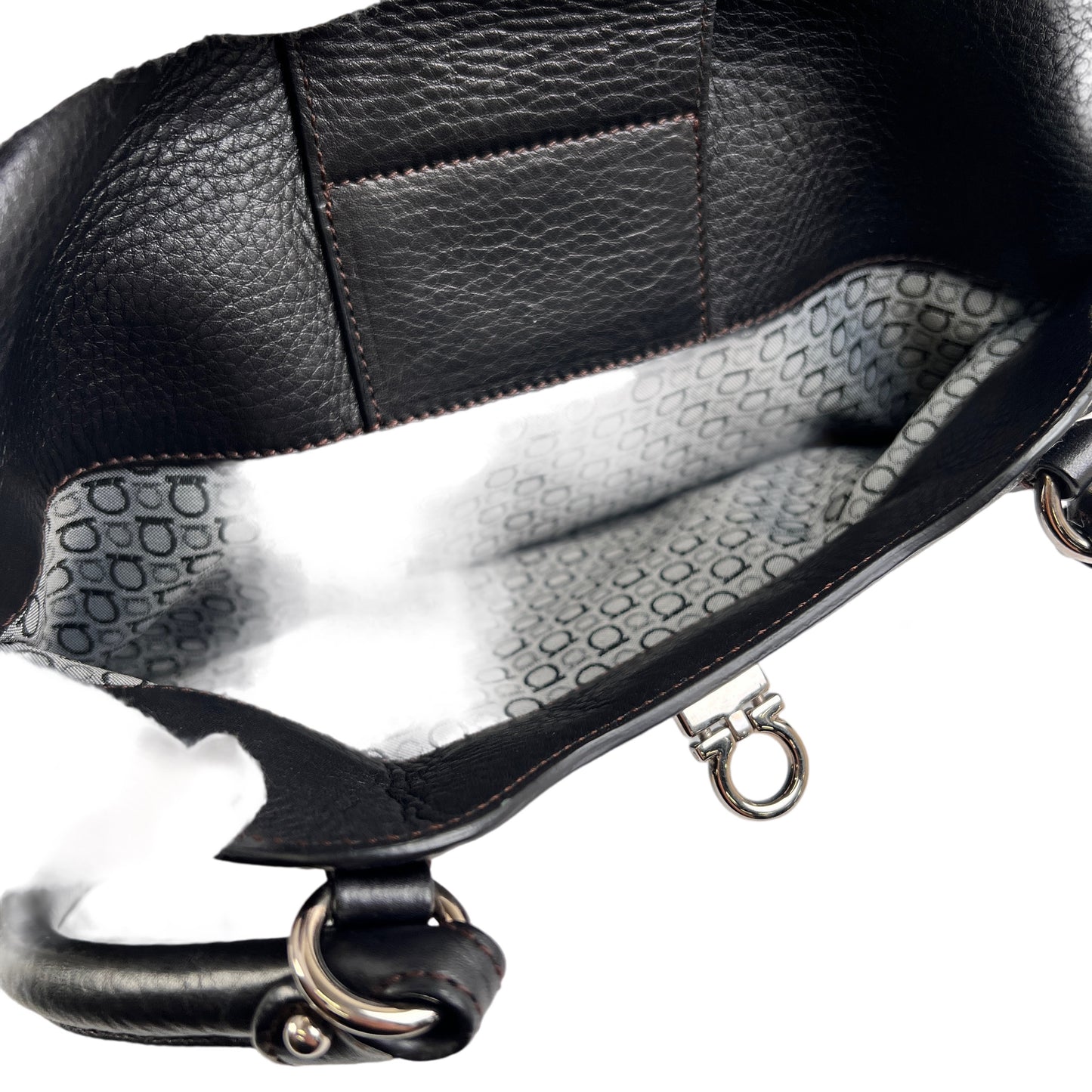 Ferragamo Black Handle Bags A-15079