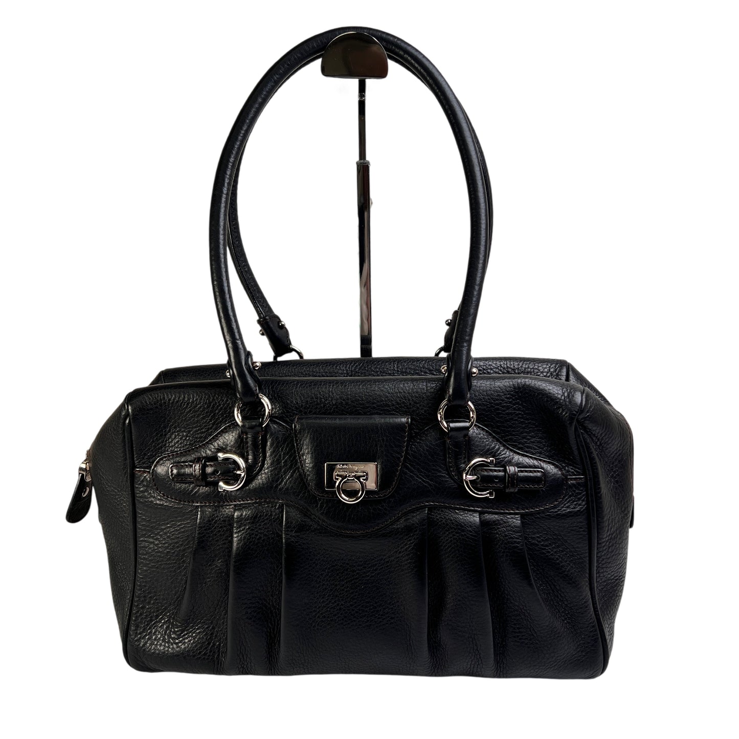 Ferragamo Black Handle Bags A-15079