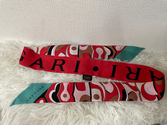 Bvlgari レッド系 Scarves A-15097
