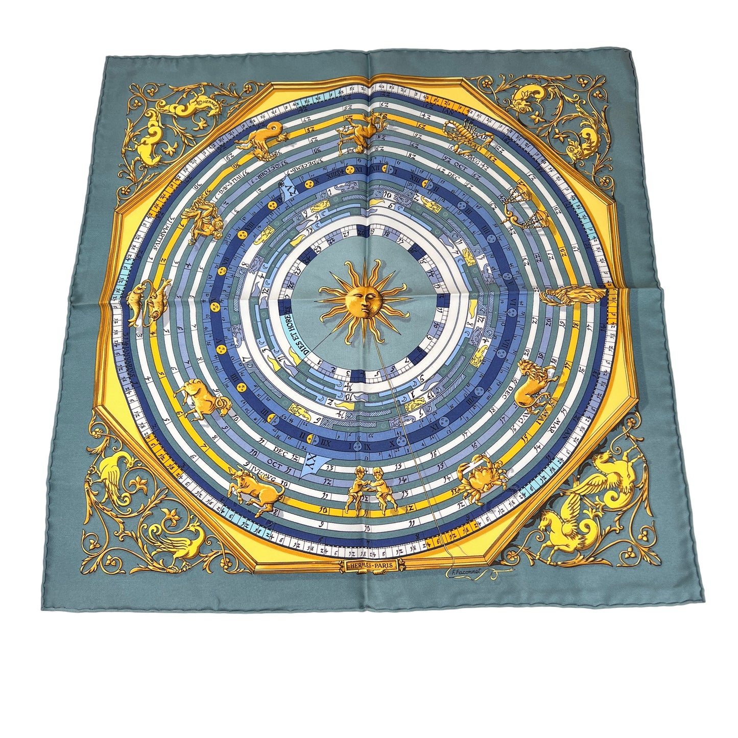 Hermes Blue Scarves A-15151