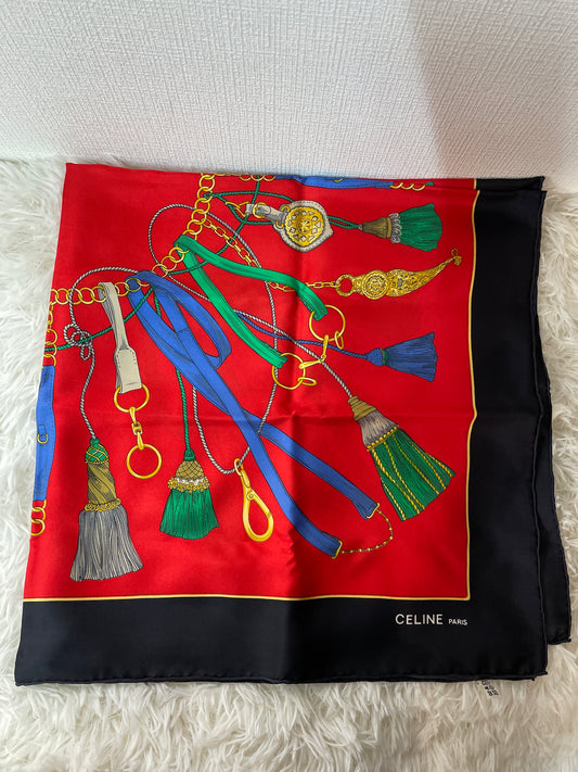 Celine レッド系 Scarves A-15160
