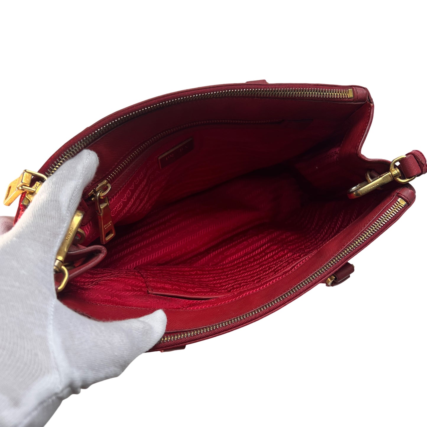 Prada Red Handle Bags A-15375